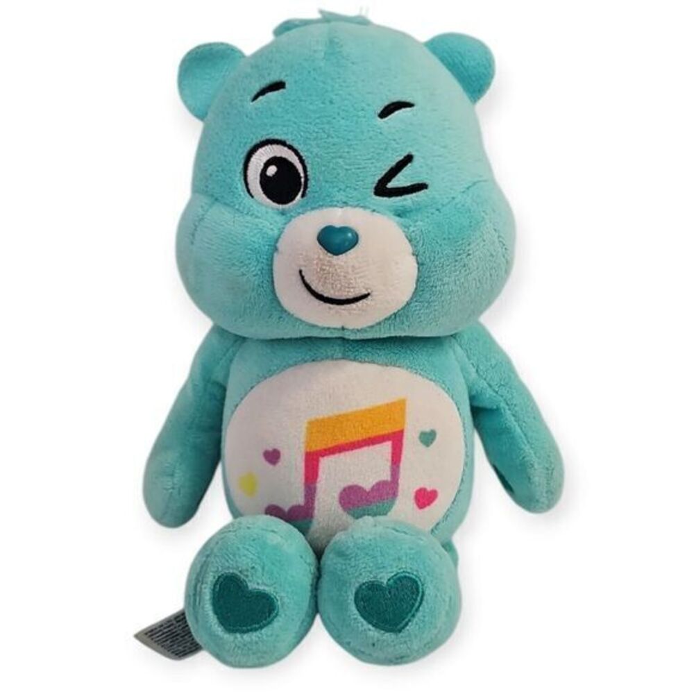 Heart Song Bear Care Bear Plush 10" Stuffed Toy Basic Fun‎ 2022 Aqua Retro